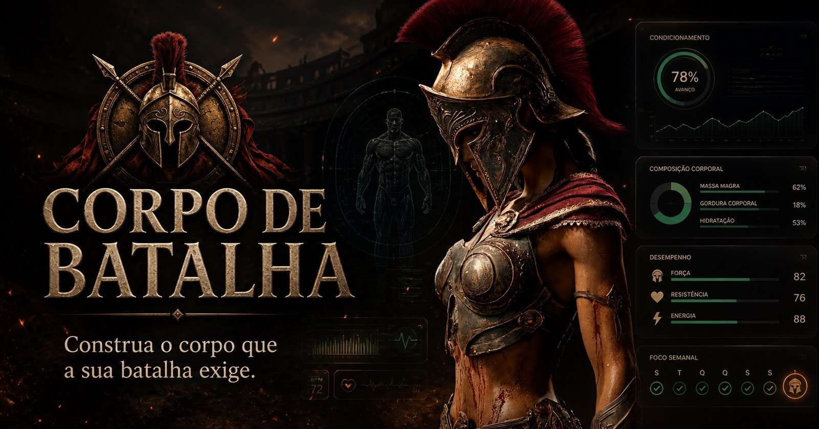 Banner da palestra Corpo de Batalha