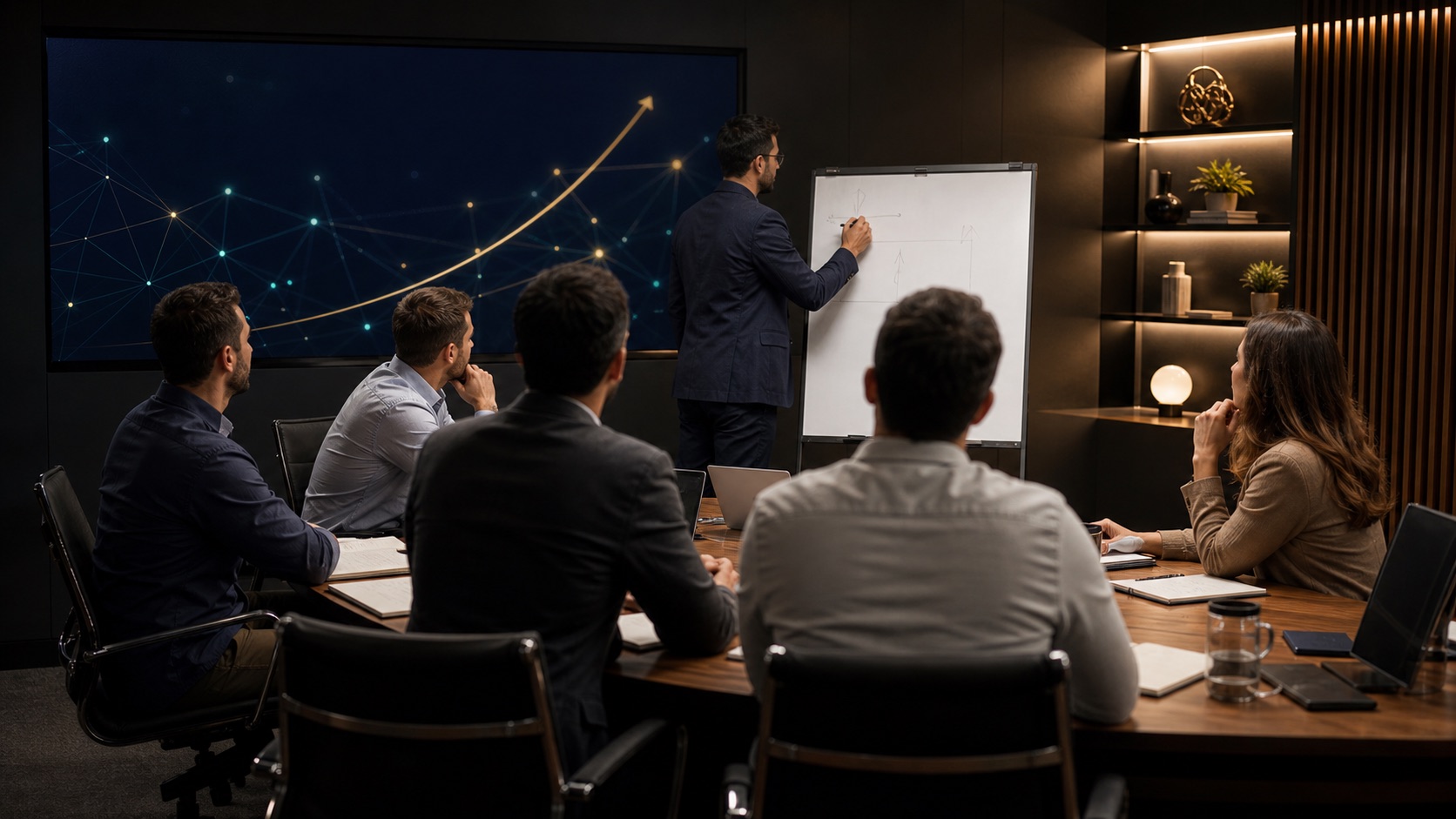 Mentoria estratégica para médicos em sala de workshop